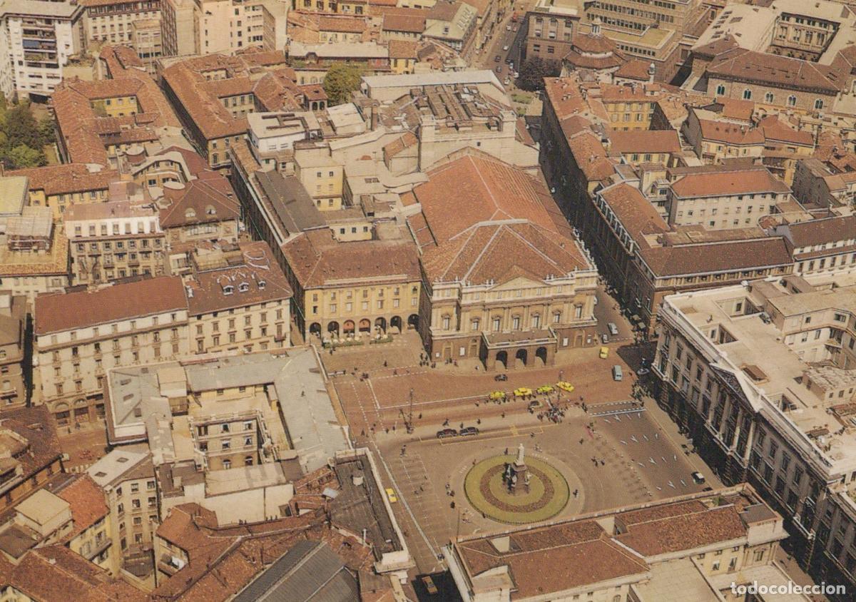 Postkarten: Italy Milan Piazza della Scala Aerial View City Square Architecture *YAR482