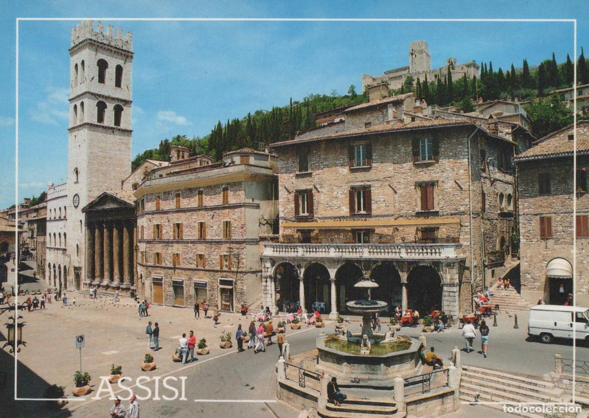 Postkarten: Italy Assisi Piazza del Comune Historic Square With Fountain and Tower *YAR480