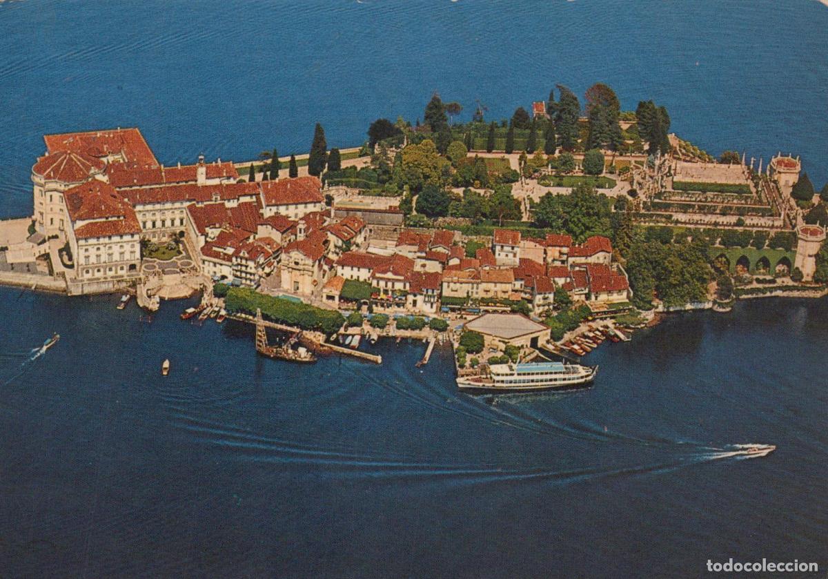 Cartes Postales: Italy Isola Bella Lake Maggiore Aerial View Borromeo Palace Gardens *YAR494