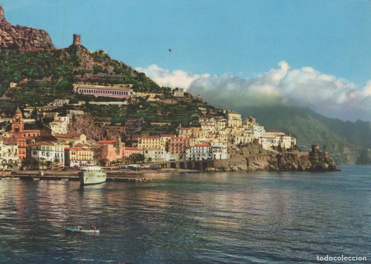 Cartes Postales: Italy Amalfi Coast Panorama From Harbour Historic Town Seascape *YAR504