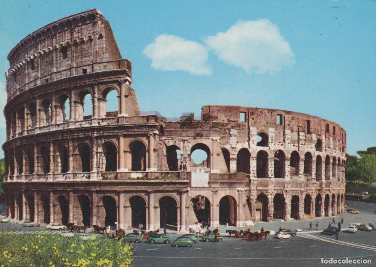 Cartes Postales: Italy Rome Colosseum Ancient Roman Amphitheater Architecture Cars *YAR522