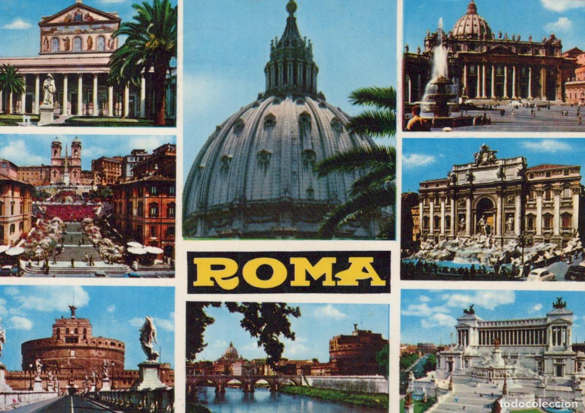 Cartes Postales: Italy Rome Multi View St Peter S Basilica Trevi Fountain *YAR527