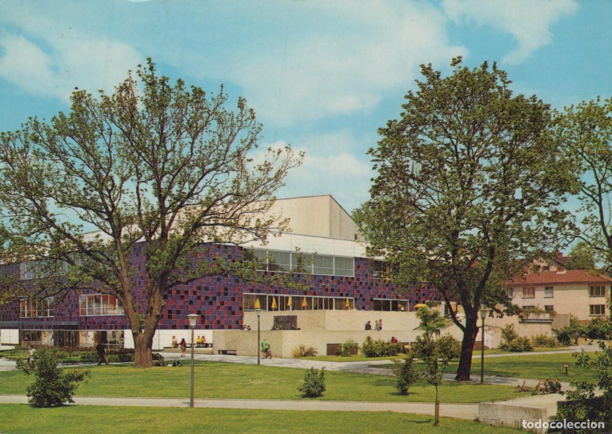 Postkarten: Germany G&ouml;ttingen Stadthalle Modern Architecture Building Park Trees *YAR552