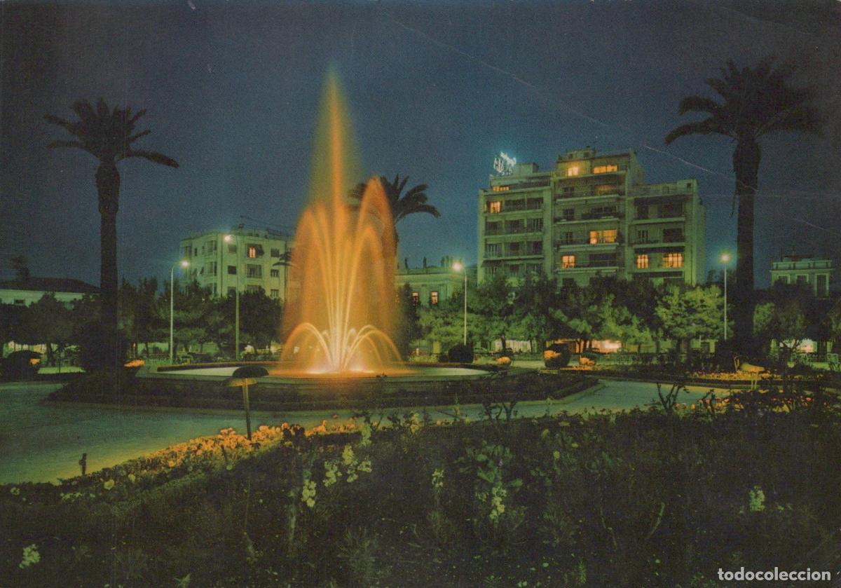 Postkarten: Greece Patras Psila Alonia Square Illuminated Fountain Night View *YAR562