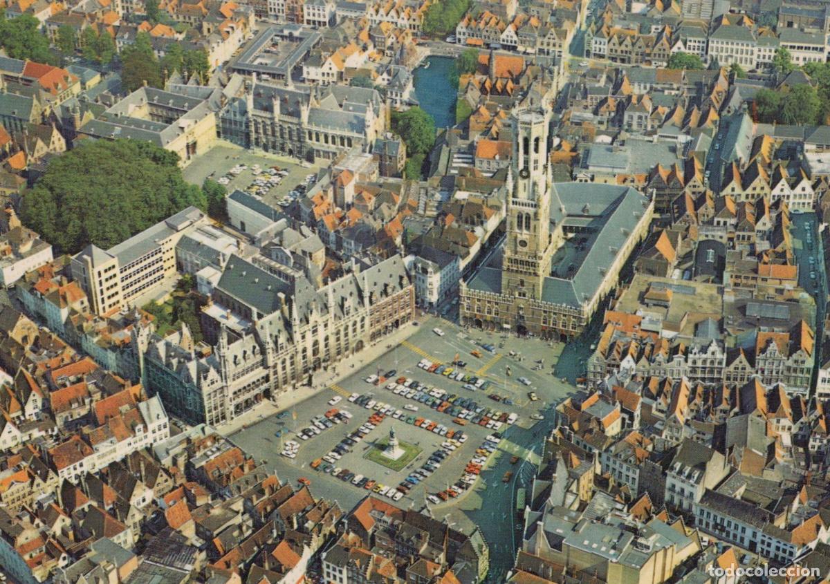 Postales: Belgium Bruges Aerial Panorama Cityscape With Belfry and Market Unposted *YAR569