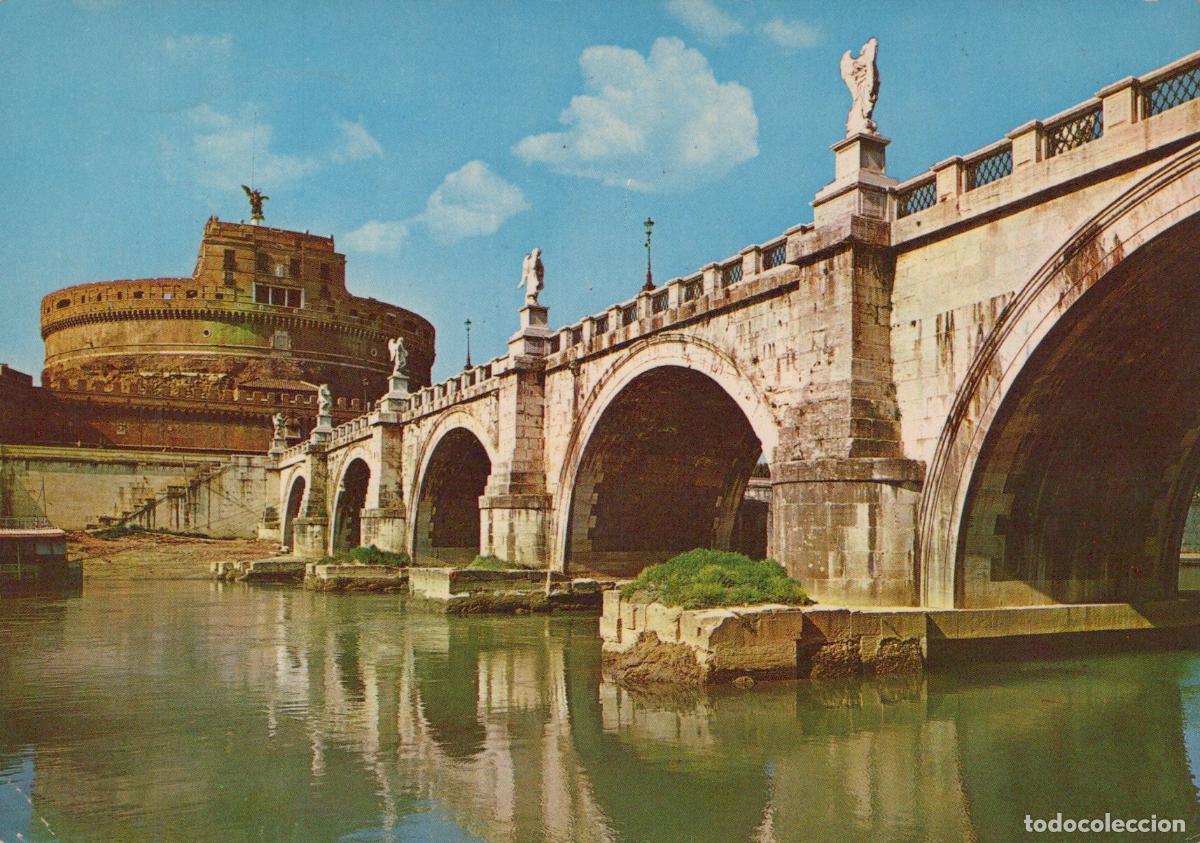 Postales: Italy Rome Castel Sant Angelo Ponte Sant Angelo Bridge Over Tiber River *YAR583