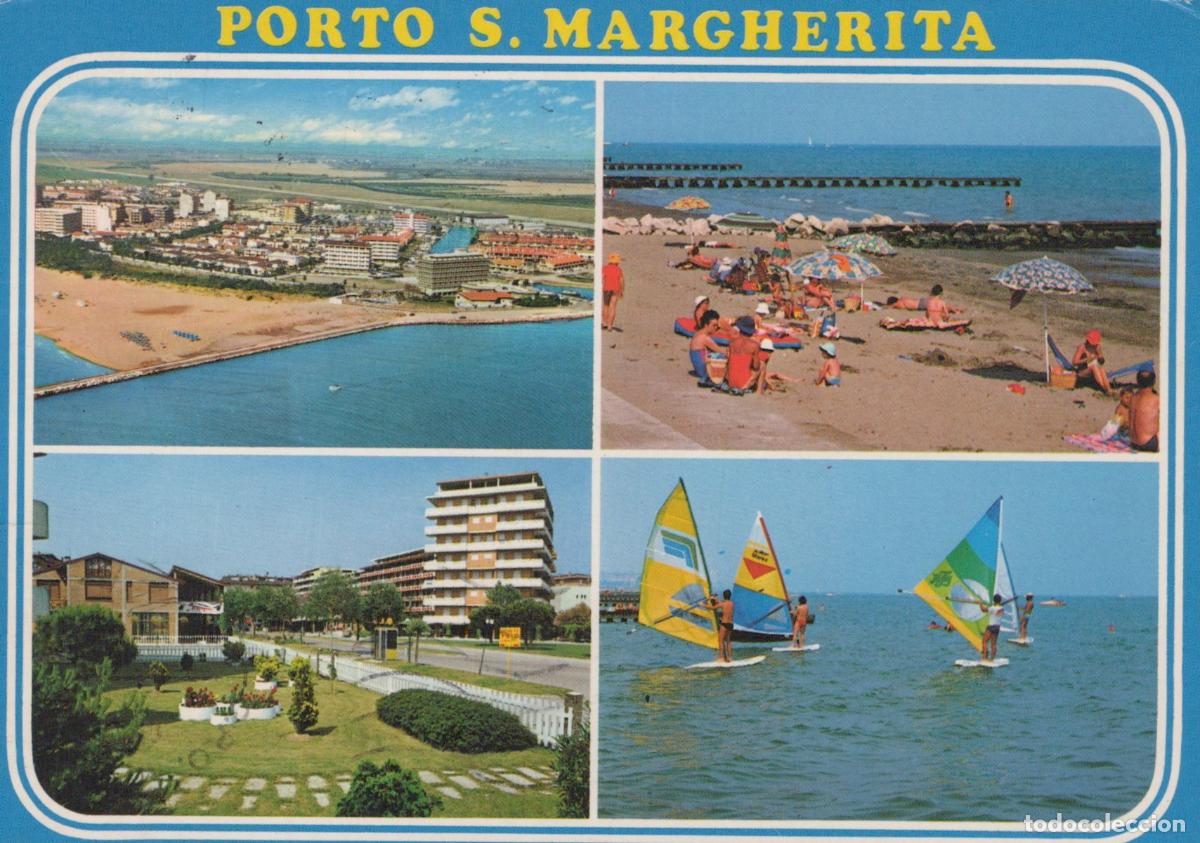 Postales: Italy Caorle Porto S Margherita Aerial Beach Street Windsurfing Views *YAR575