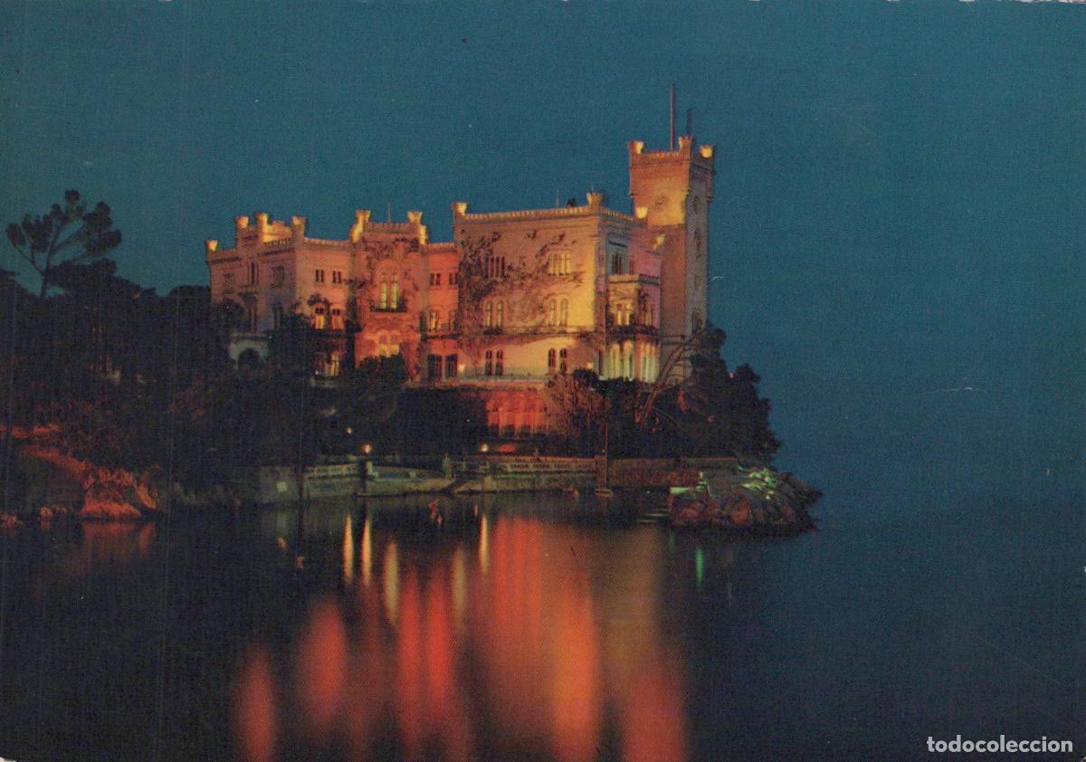 Postales: Italy Trieste Miramare Castle Lights and Sounds At Night Architecture *YAR616