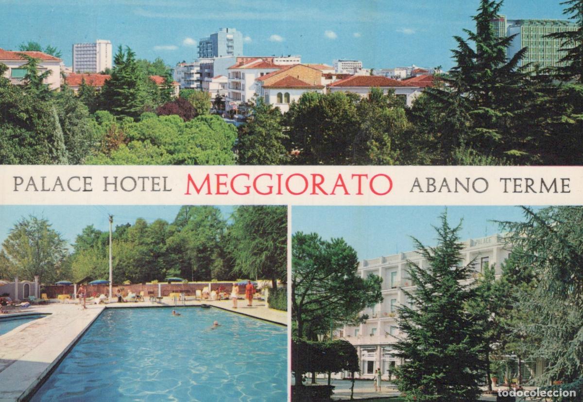 Postcards: Italy Abano Terme Palace Hotel Meggiorato Swimming Pool City View *YAR636