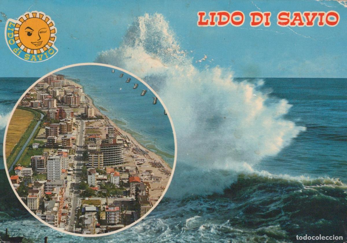 Postcards: Italy Lido DI Savio Aerial View of Coastline and Crashing Waves *YAR645