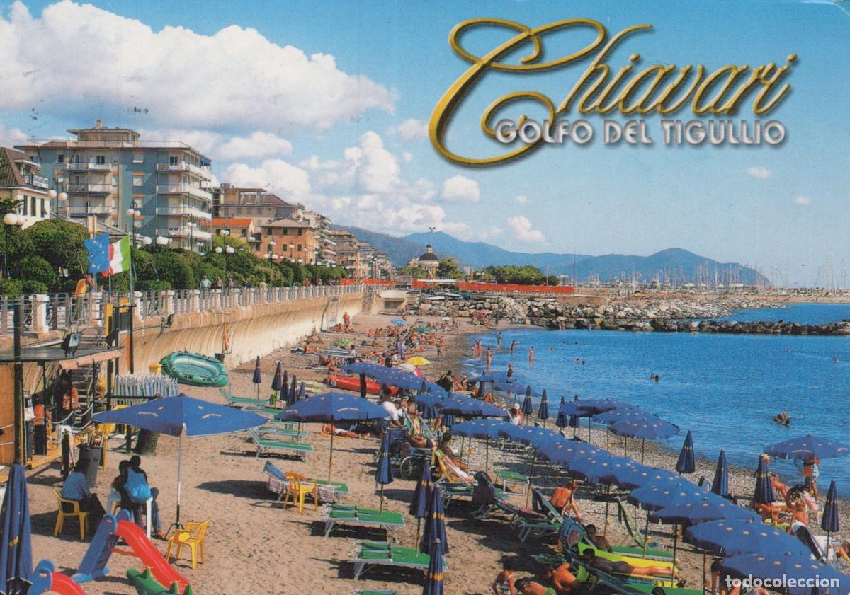 Postcards: Italy Chiavari Beach and Waterfront Golfo del Tigullio *YAR656