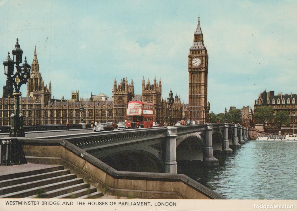 Postcards: United Kingdom London Westminster Bridge Houses of Parliament Big Ben *YAR668