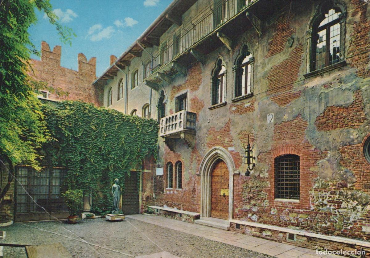Postkarten: Italy Verona Juliet S House Casa DI Giulietta Courtyard With Statue *YAR693