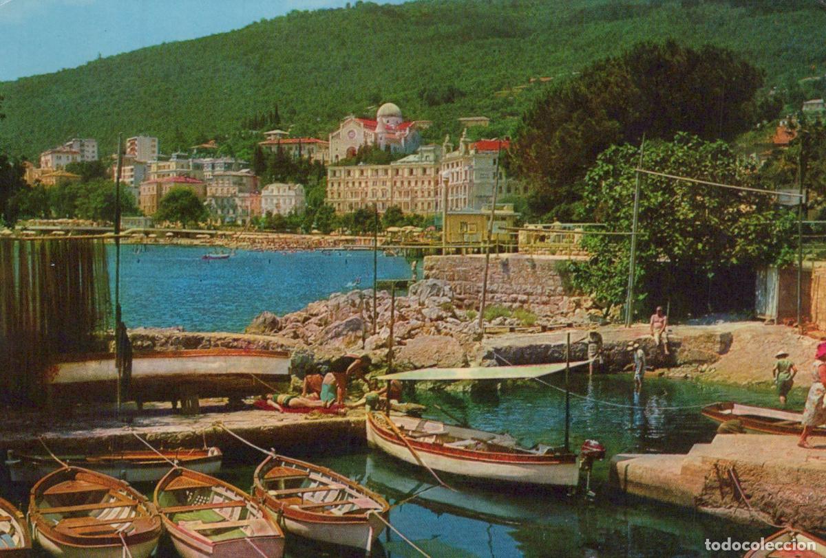 Postkarten: Croatia Opatija Coastal Town With Boats and Hillside Architecture *YAR708