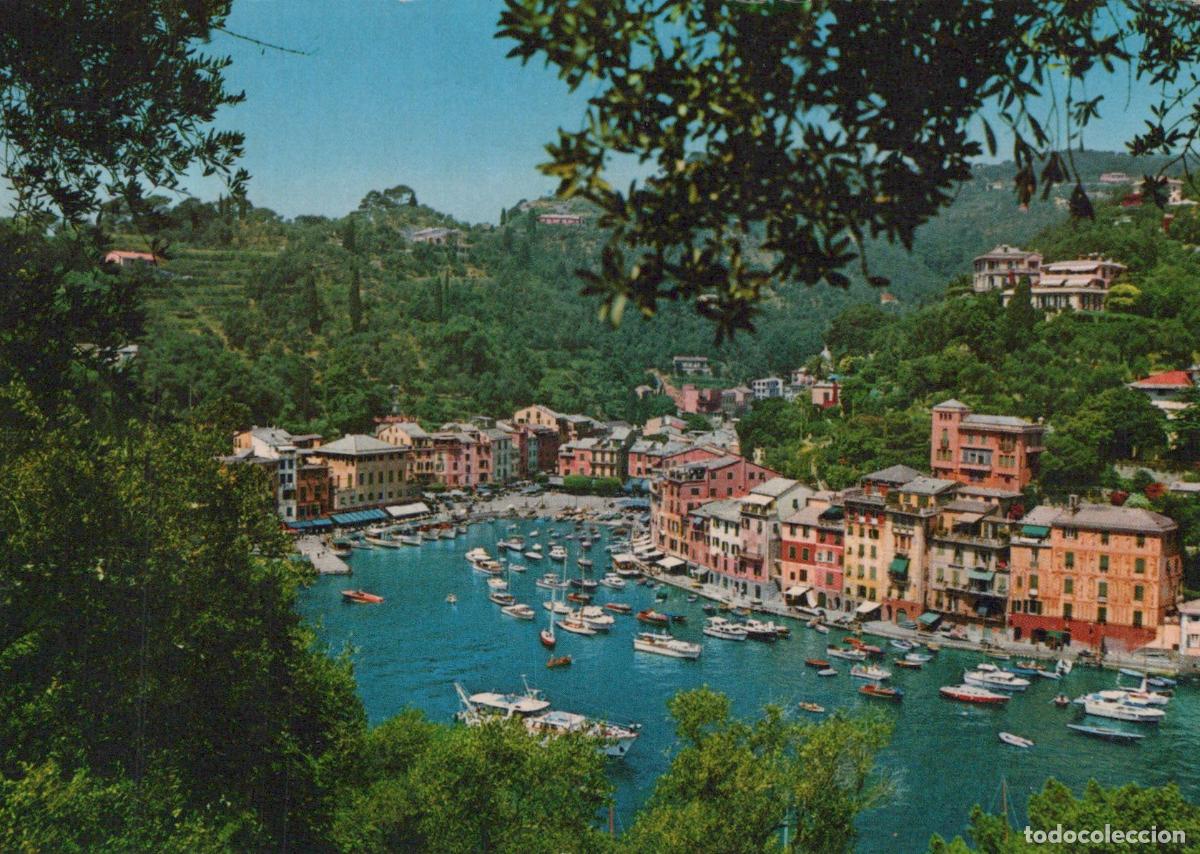 Postcards: Italy Portofino General View of the Harbor With Boats and Colorful *YAR723