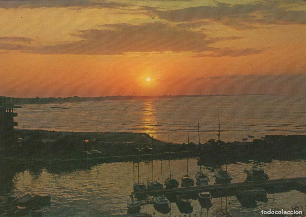 Postales: Italy Rimini Adriatic Riviera Sunset Over Marina With Boats *YAR726
