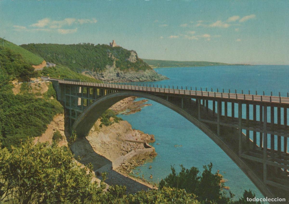 Postcards: Italy Livorno IL Ponte DI Calignaia Coastal Bridge and Seascape *YAR730
