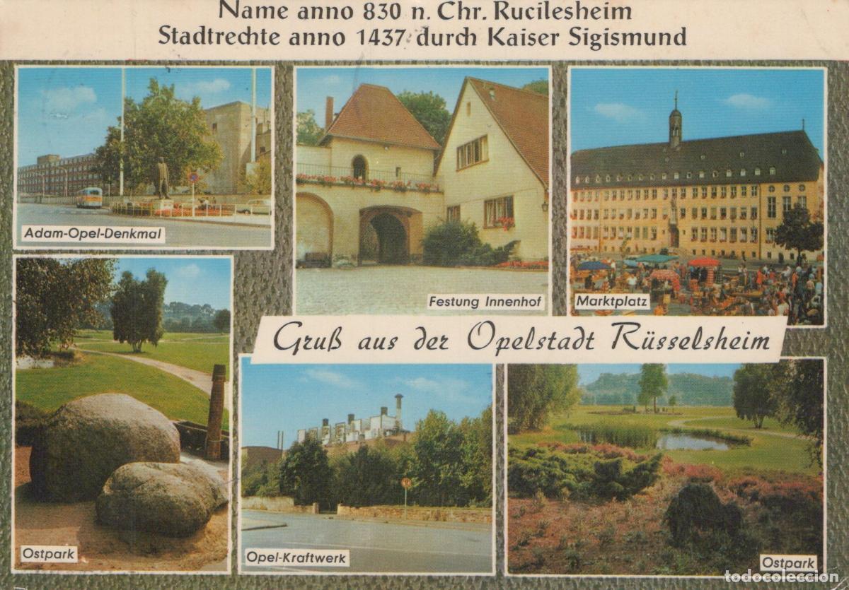 Postales: Germany R&uuml;sselsheim Multi View Adam Opel Denkmal Festung Innenhof *YAR751