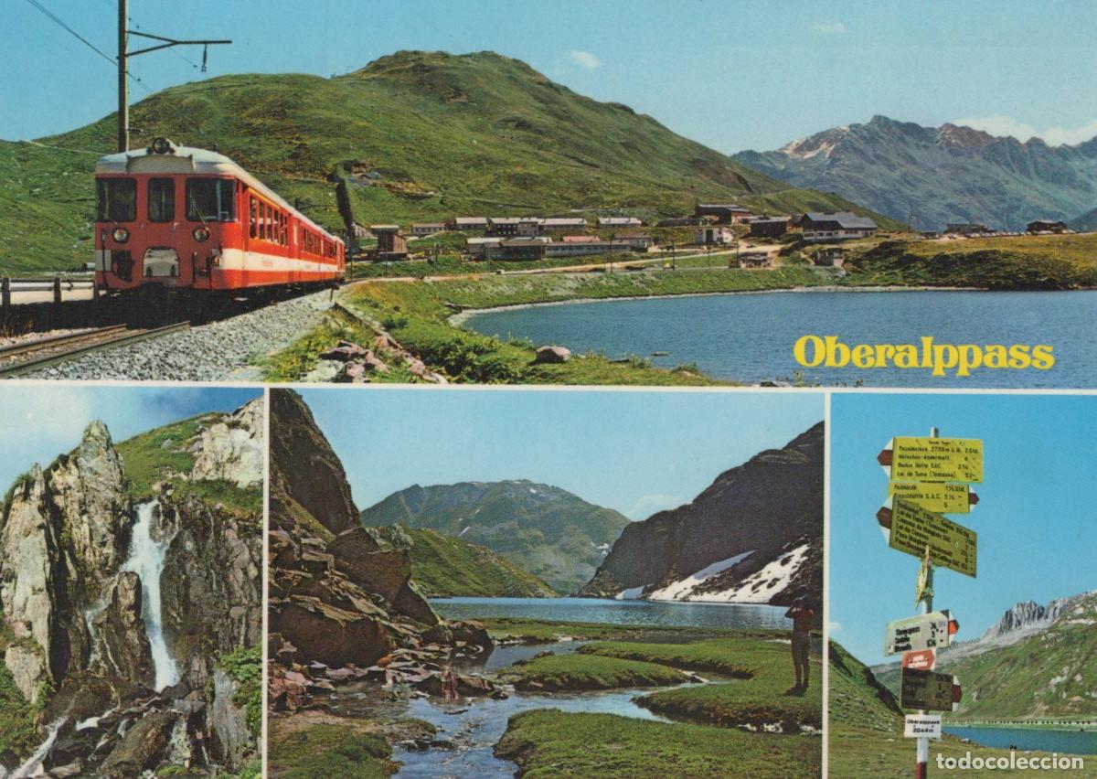 Postkarten: Switzerland Oberalppass Mountain Railway Lake Waterfall Signpost *YAR776