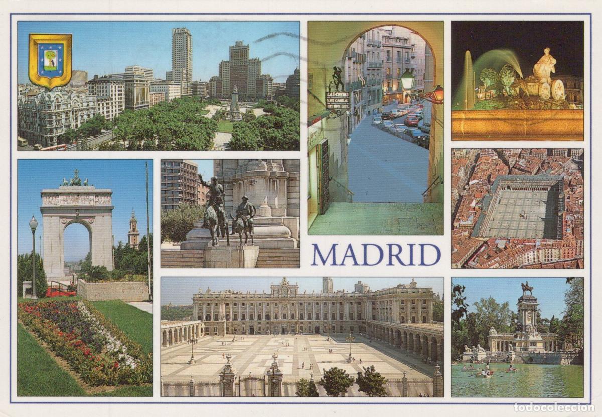 Postkarten: Spain Madrid Multi View Cityscape Royal Palace Fountain Arch Statue *YAR783
