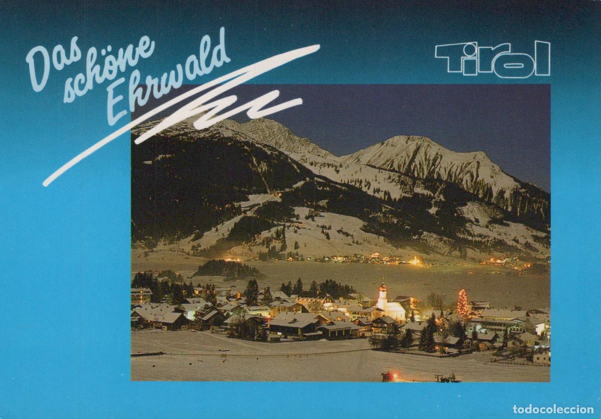 Postkarten: Austria Ehrwald Winter Night View Village Snow Mountains *YAR780