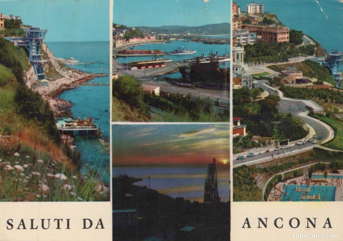 Postkarten: Italy Ancona Coastal Views Seaport Beach Cityscape Sunset *YAR803