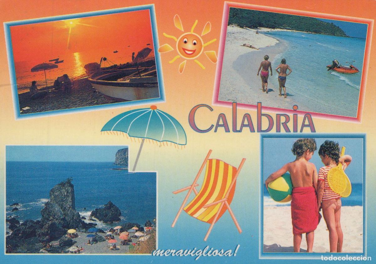 Postcards: Italy Beach Sunset Boats Children Seaside Holiday *YAR835