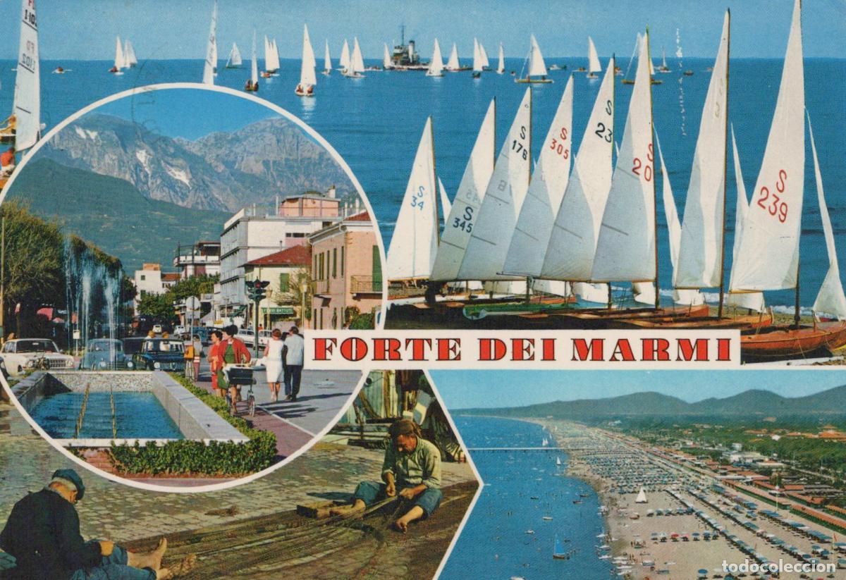 Postcards: Italy Forte Dei Marmi Sailing Regatta Beach Street Scene Fishing *YAR863