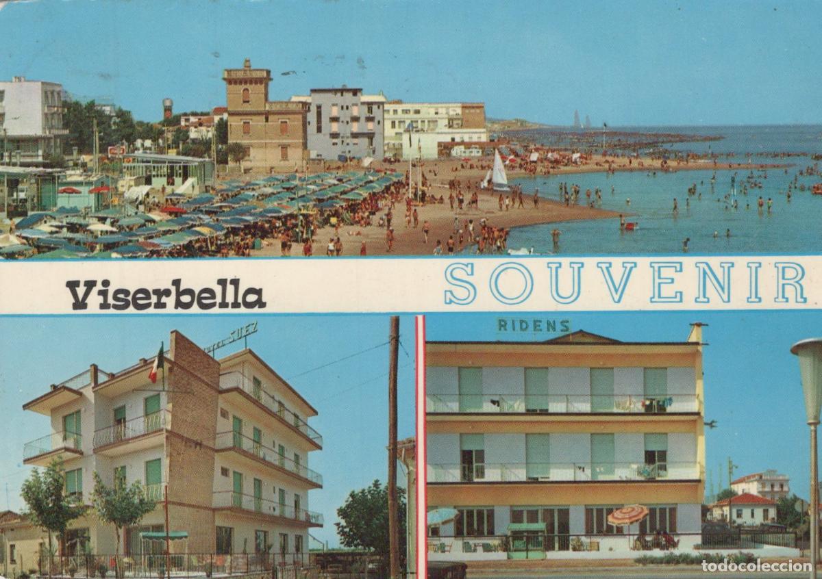 Postcards: Italy Viserbella Beach Scene Hotels Souvenir 1967 *YAR861