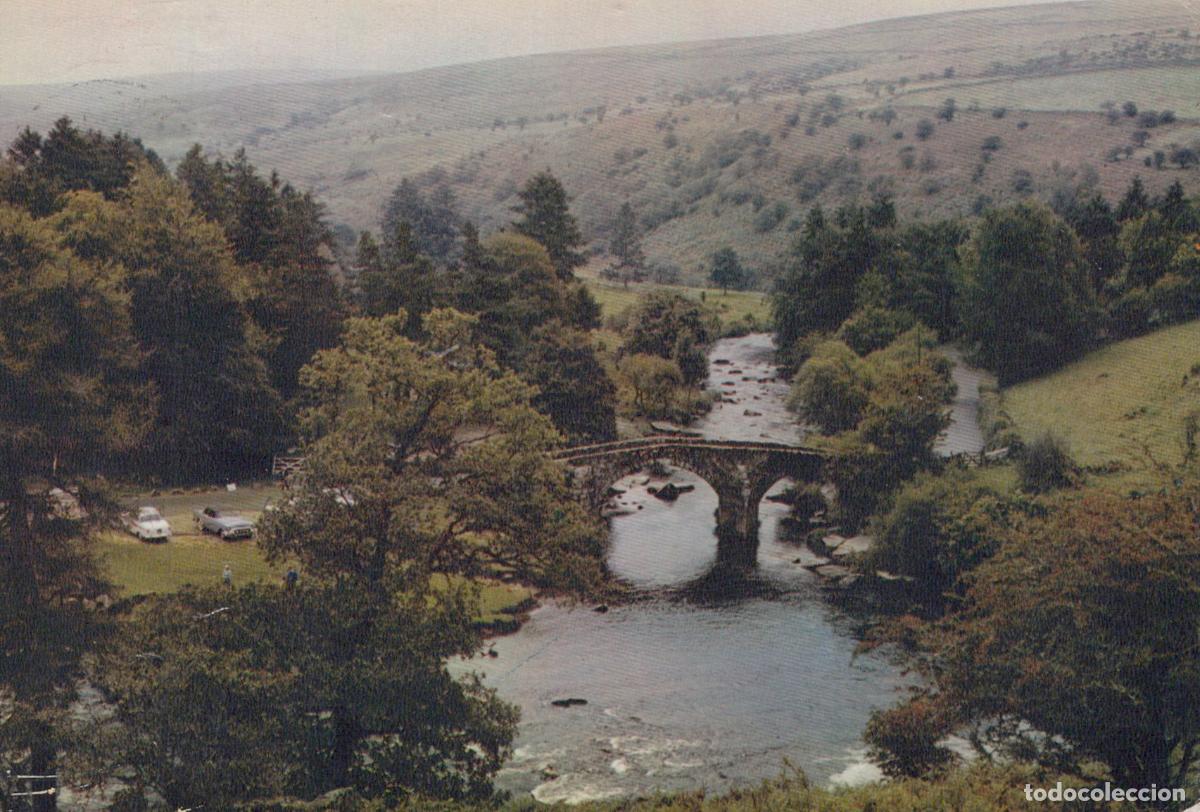 Cartes Postales: United Kingdom Hexworthy Huccaby Bridge Dartmoor With Cars Parked Nearby *YAR899