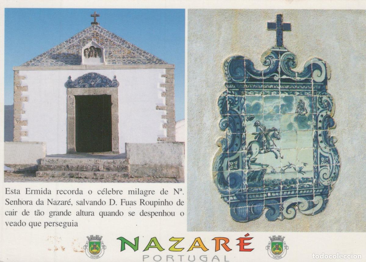 Cartes Postales: Portugal Nazar&eacute; Ermida Da Mem&oacute;ria Chapel and Azulejo Tile Panel Unposted *YAR924