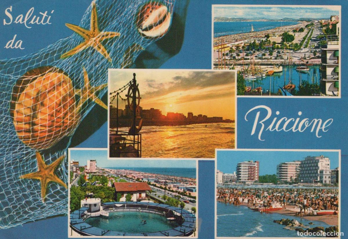 Cartes Postales: Italy Riccione Beach Scenes Sunset Marina Swimming Pool Starfish *YAR999