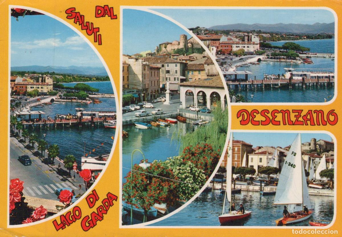 Cartes Postales: Italy Desenzano del Garda Lake Garda Multi View Boats Waterfront *YAS140