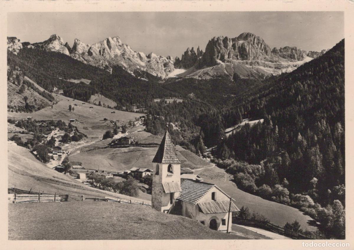 Cartes Postales: Italy Tiers Dolomites St Cyprian Church With Rosengarten Unposted *YAS284