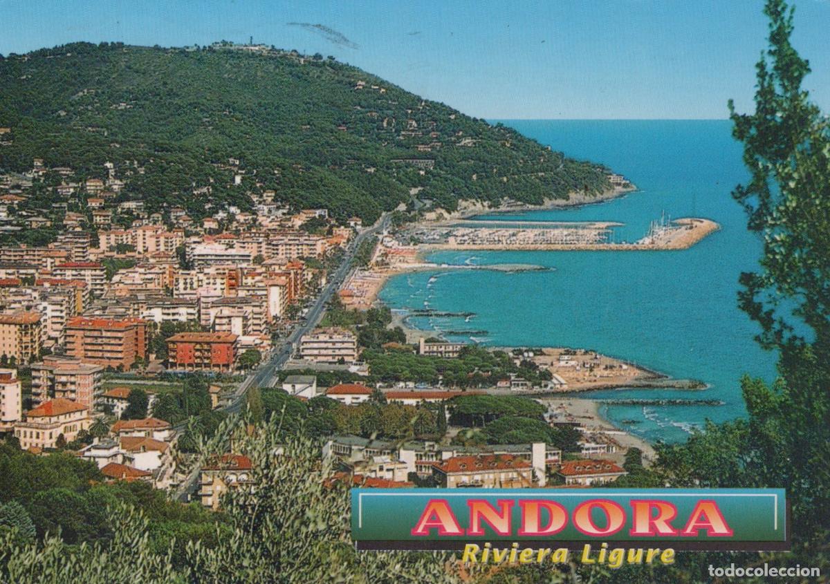 Postais: Italy Andora Riviera Ligure Panoramic View of Coastal Town Harbor *YAS151