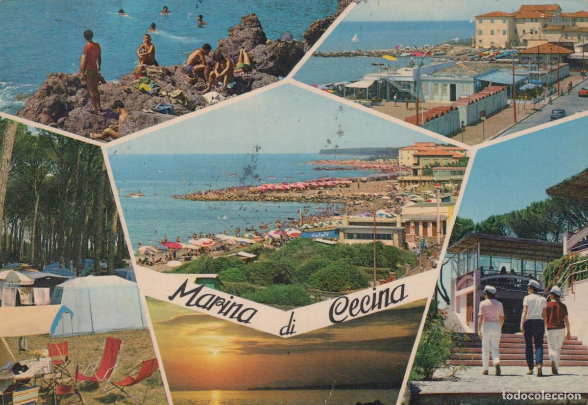 Postcards: Italy Marina DI Cecina Beach Camping Sunset and Coastal Views *YAS153