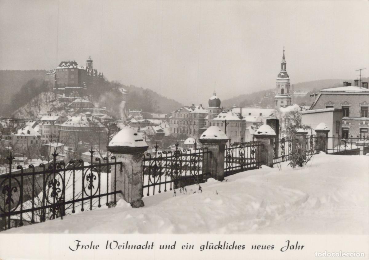 Postcards: Germany Greiz Winter Landscape With Castle and City View Christmas *YAS294
