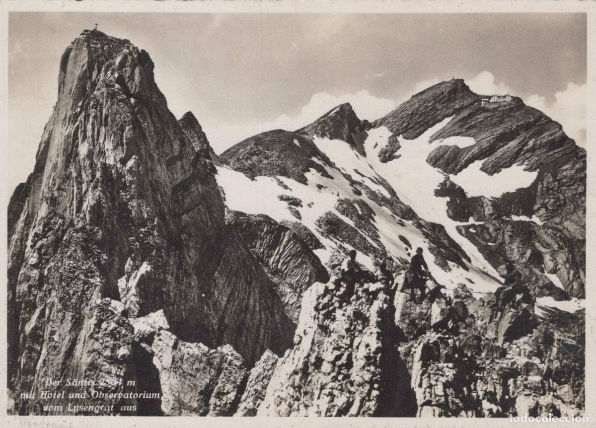 Postcards: Switzerland Santis Mountain Peak Hotel Observatory Lysengrat View *YAS281