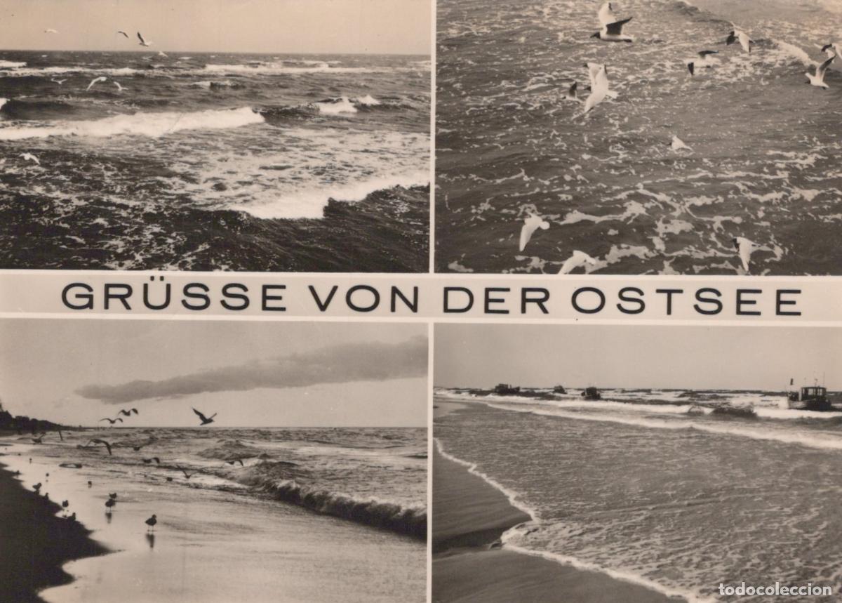 Postcards: Germany Baltic Sea Coastline Seagulls Waves Beach Boats Gr&uuml;sse von der *YAS307