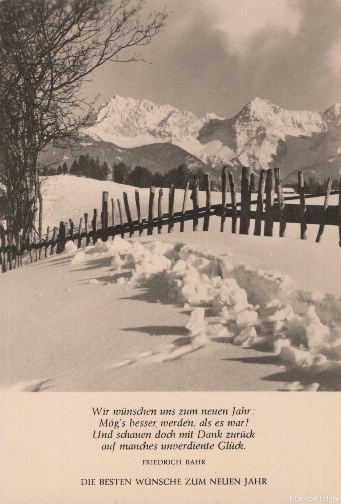 Postales: Germany Ebersbach Winter Landscape Snow Covered Mountains Fence Unposted *YAS340