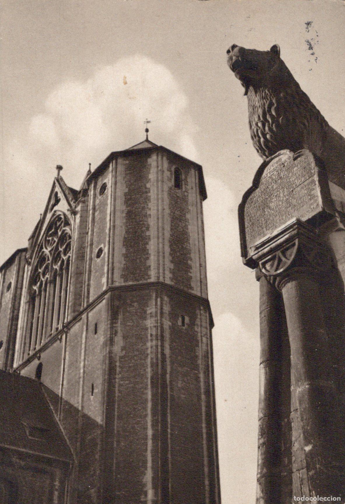 Postales: Germany Braunschweig Cathedral and Lion Monument Architecture City View *YAS360