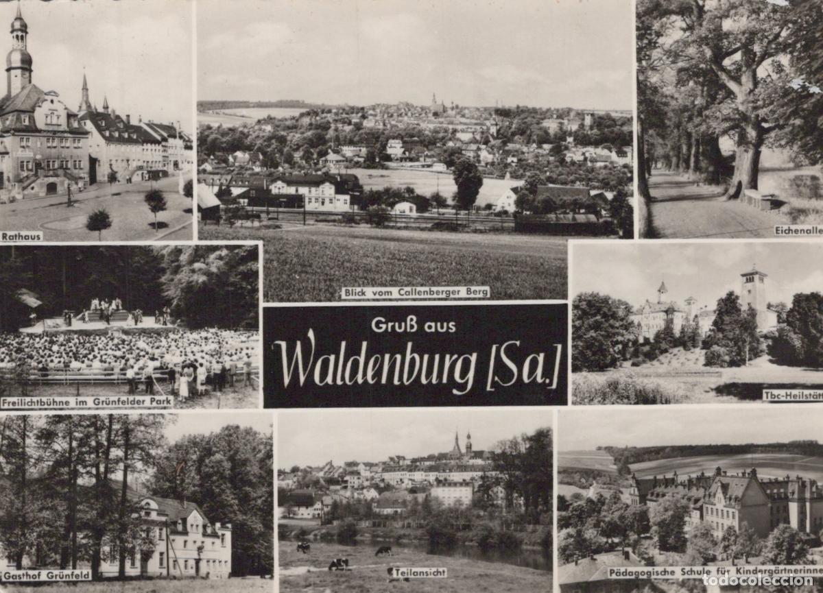 Postales: Germany Waldenburg Multi View Rathaus Callenberger Berg Freilichtb&uuml;hne *YAS181