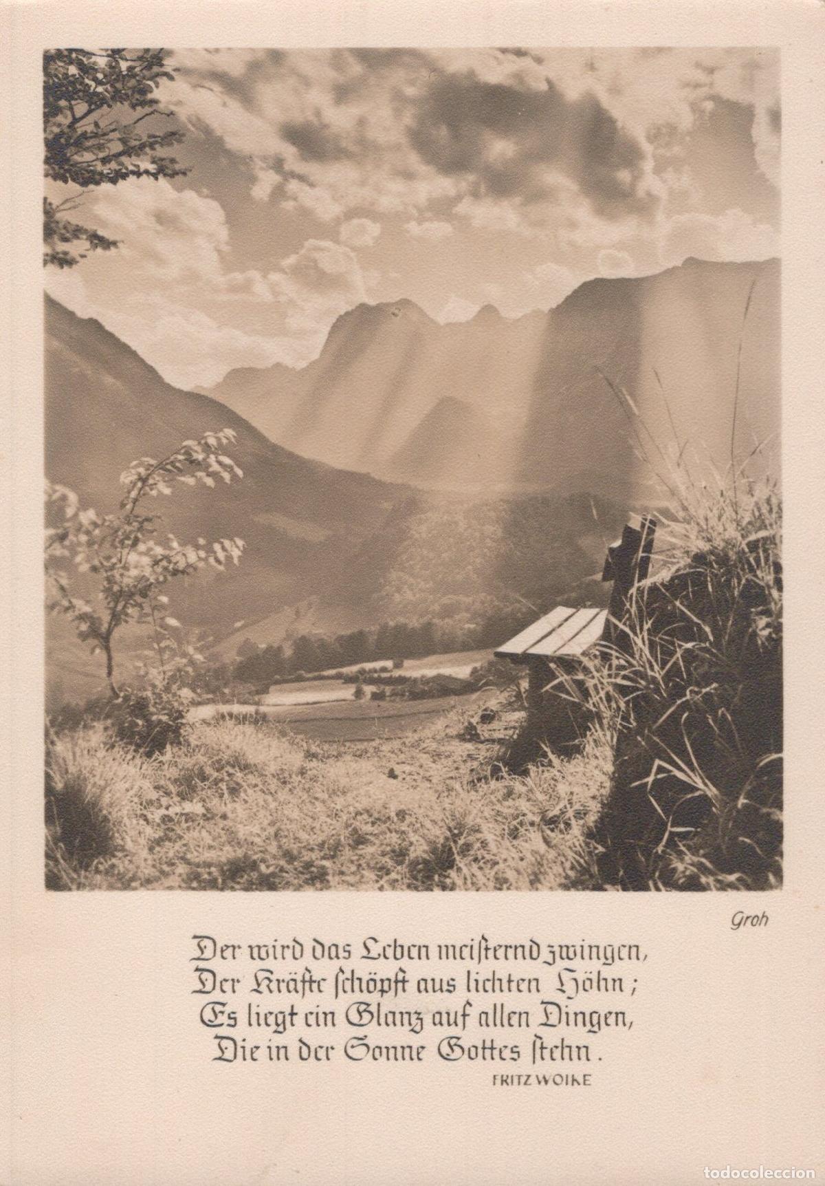 Postales: Germany Ramsau German Alps Mountain Landscape With Bench and Sun Rays *YAS352