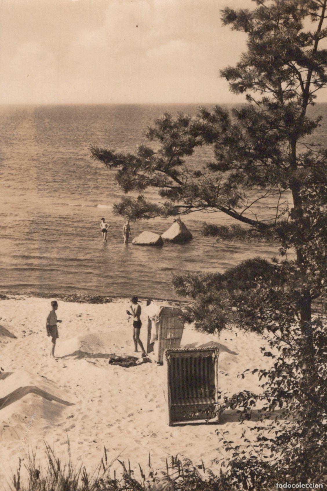 Postcards: Germany Lubmin Beach People Swimming Sunbathing Baltic Sea Coast *YAS400