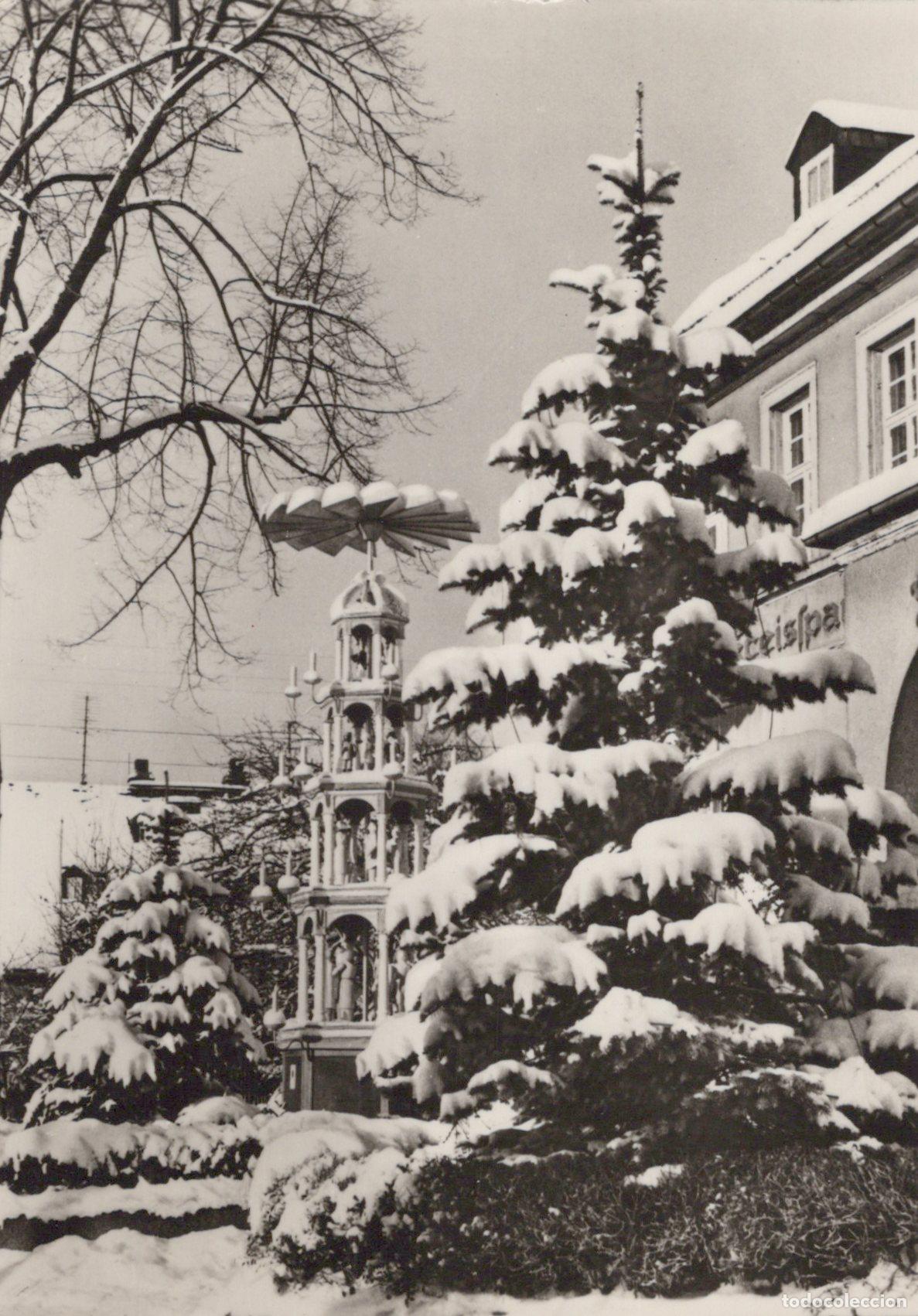 Cartes Postales: Germany M&uuml;lsen St Niclas Christmas Pyramid Snow Covered Trees Winter *YAS397