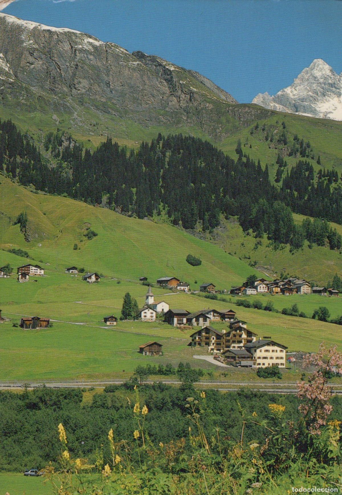 Postkarten: Switzerland Medels Hinterrheintal Village Mountain Landscape *YAS417