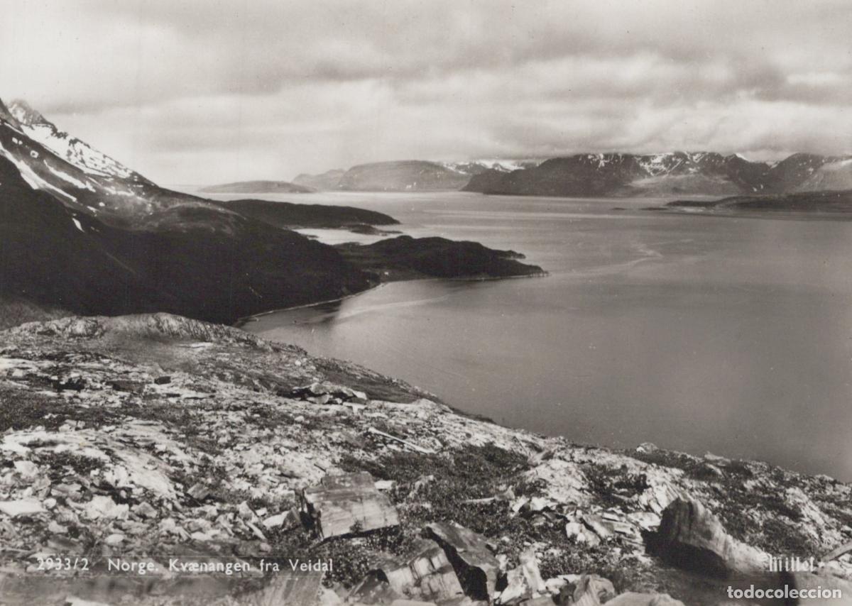Postkarten: Norway Kvaenangen From Veidal Fjord Landscape Mountains Vintage Unposted *YAS323