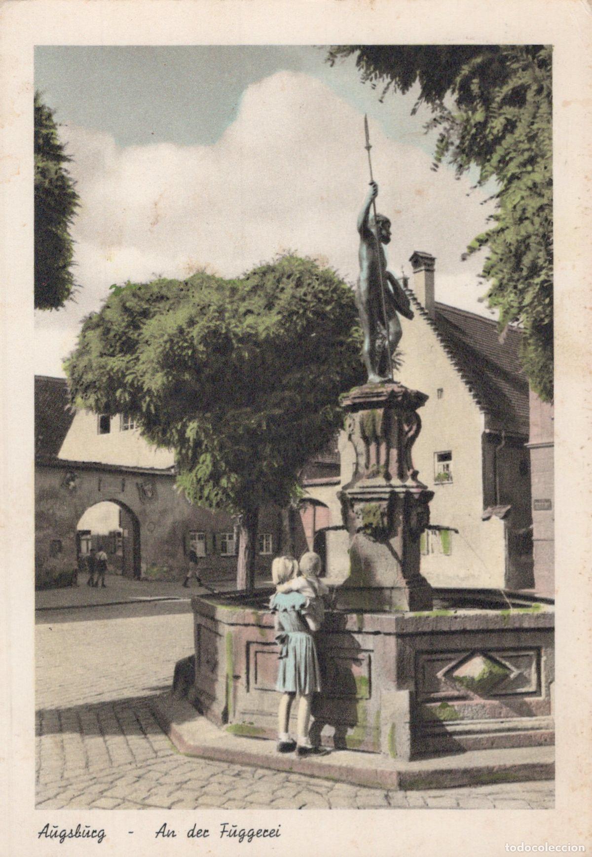 Postkarten: Germany Augsburg An der Fuggerei Children At Fountain *YAS437
