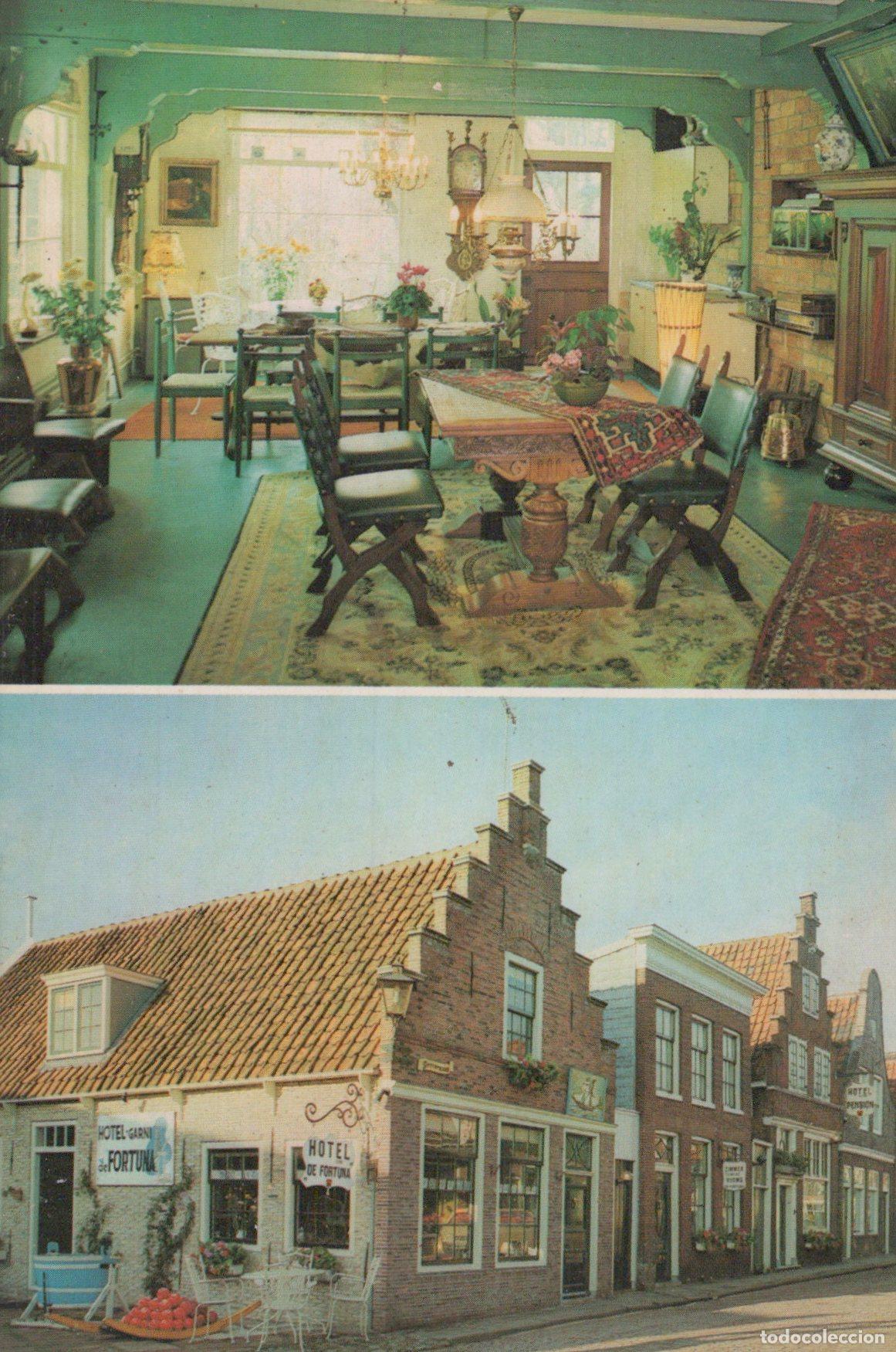 Postcards: Netherlands Edam Hotel Garni de Fortuna Holland Interior Dining Room *YAS418