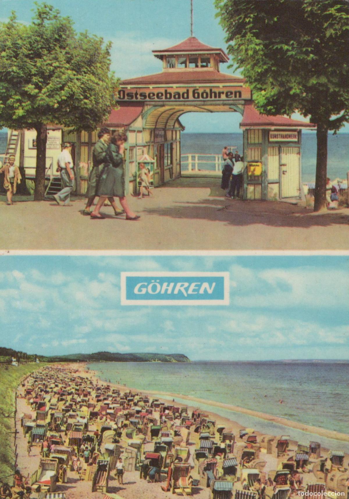 Postcards: Germany G&ouml;hren Baltic Sea Resort Entrance Crowded Beach View *YAS530